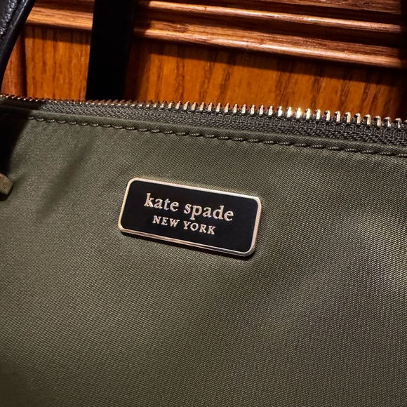 Kate Spade Olive Green Nylon Medium Satchel NWT - Picture 3 of 11